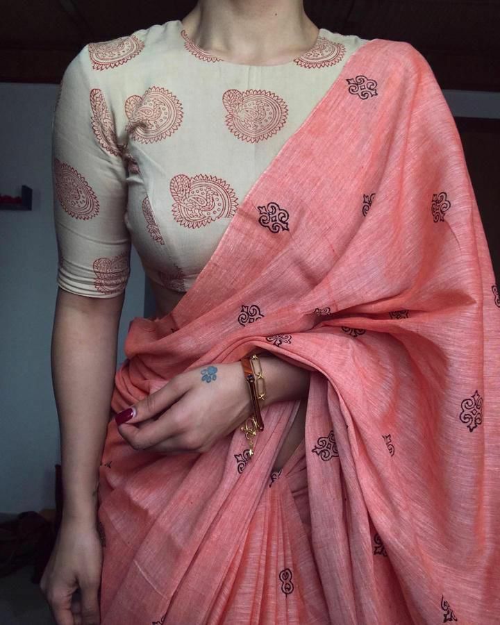 Classy Look Soft Chanderi Cotton Saree With Digital Print & Designer Blouse