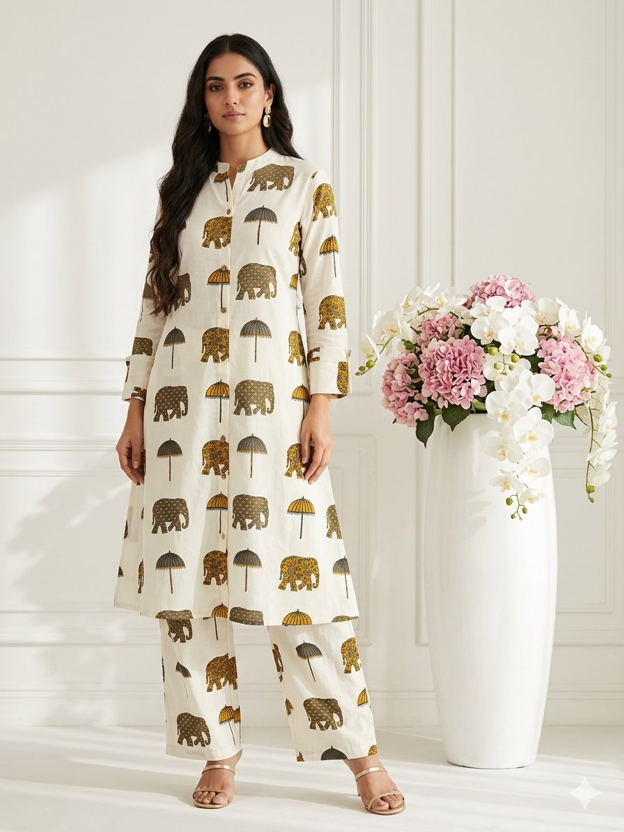 New Stylish Pure Soft Rayon Cotton Cord Set For Office, College & Everyday Unique Collection