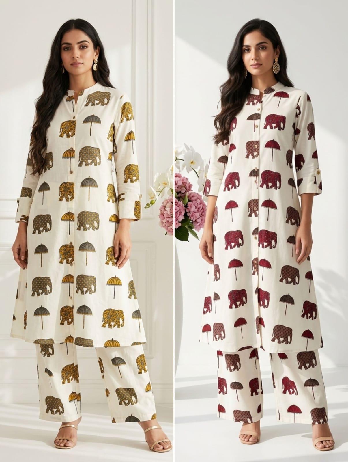 New Stylish Pure Soft Rayon Cotton Cord Set For Office, College & Everyday Unique Collection