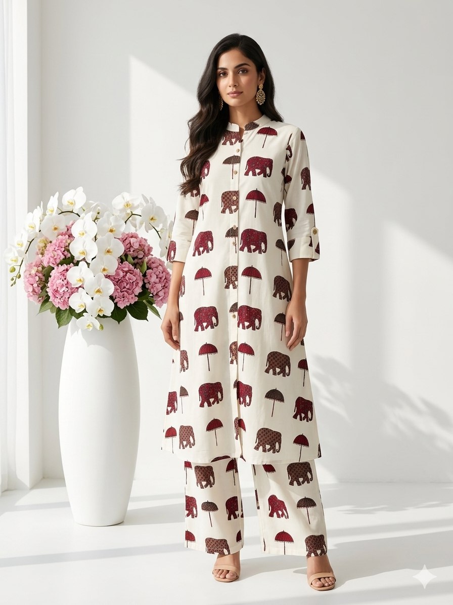 New Stylish Pure Soft Rayon Cotton Cord Set For Office, College & Everyday Unique Collection