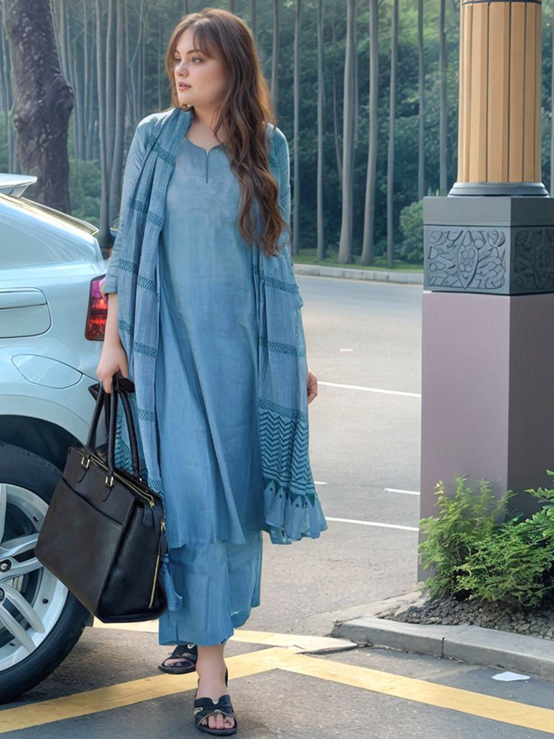 Premium Feel Kurta Set with Dupatta Party Wear Ethnic Kurti Pant Set