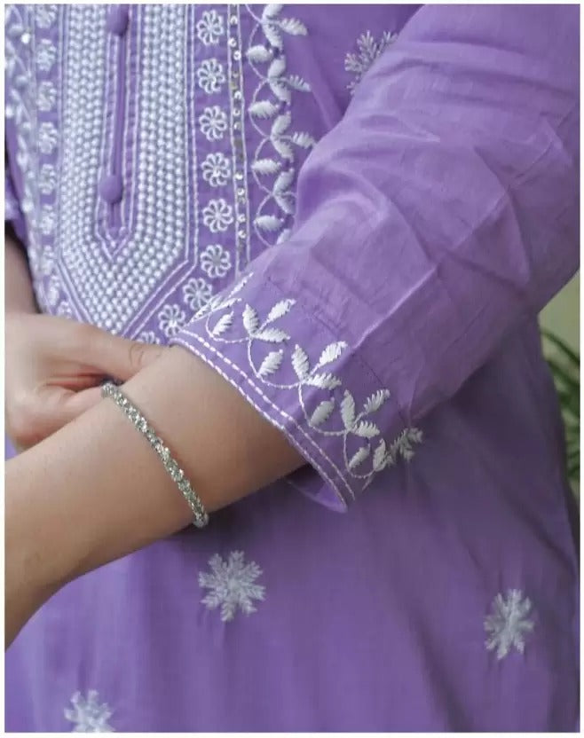 Stylish Embroidered Kurta Set with Dupatta Party Wear Ethnic Kurti Pant Set