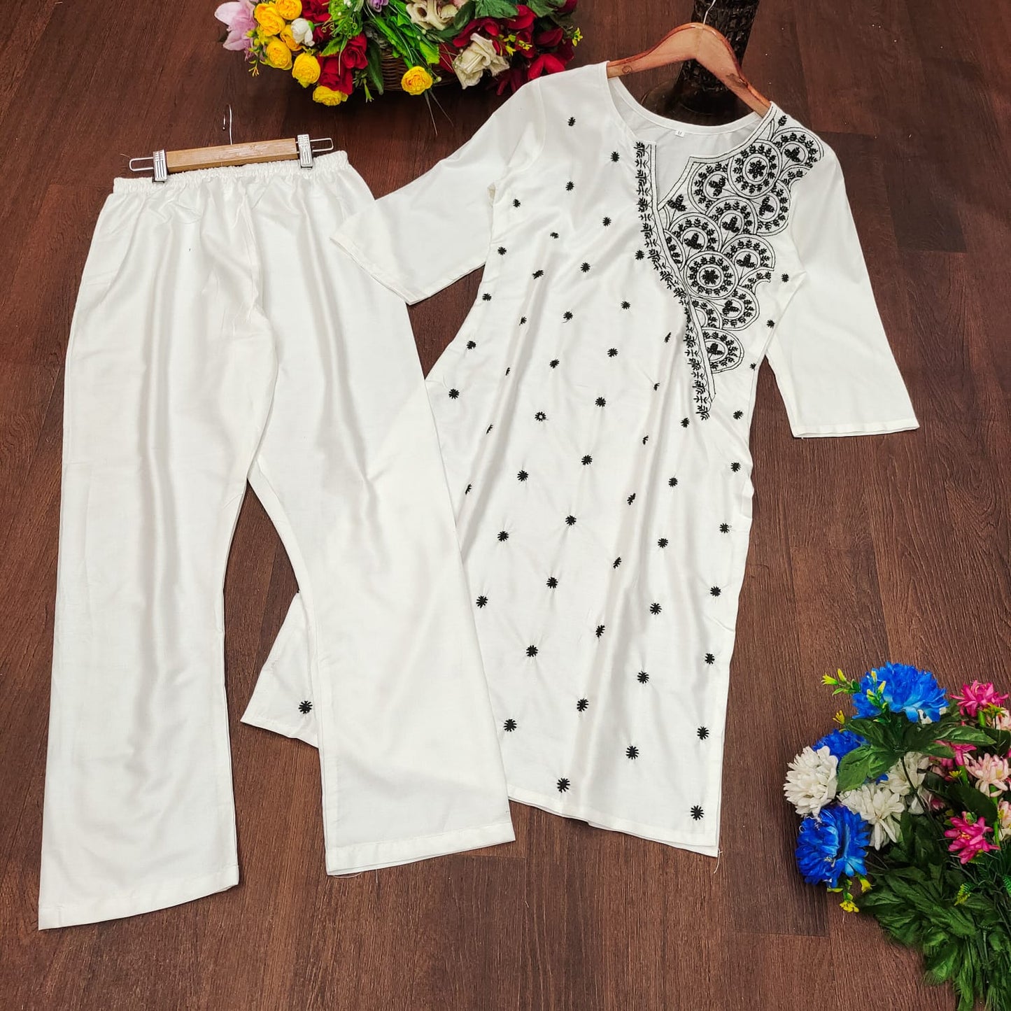 New Fancy Unique Designer Rayon Fully Work Kurti
