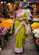 Attractive Look and Exclusive Double weaving Printed Sarees