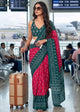 Latest and Exclusive Double weaving Printed Sarees
