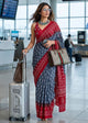 Latest and Exclusive Double weaving Printed Sarees