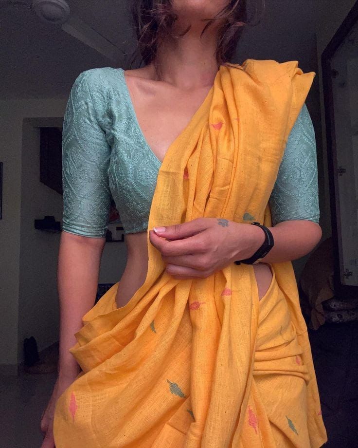 Classy Look Soft Chanderi Cotton Saree With Digital Print & Designer Blouse