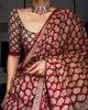 Red Stunning Look Soft Chanderi Cotton Saree With Digital Print & Designer Blouse