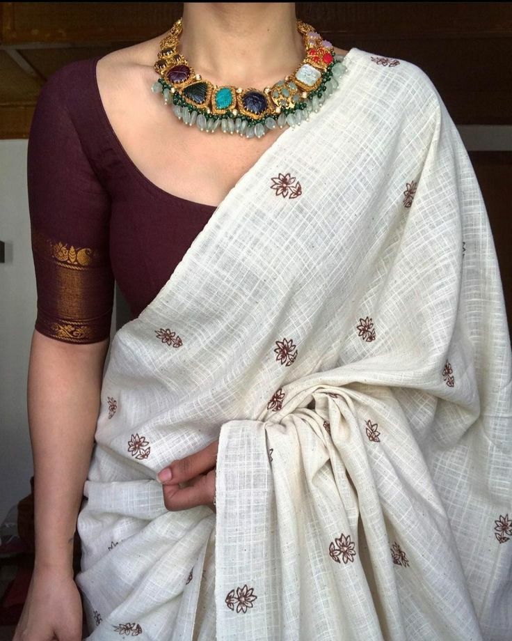 Pretty Look Soft Chanderi Cotton Saree With Digital Print & Designer Blouse