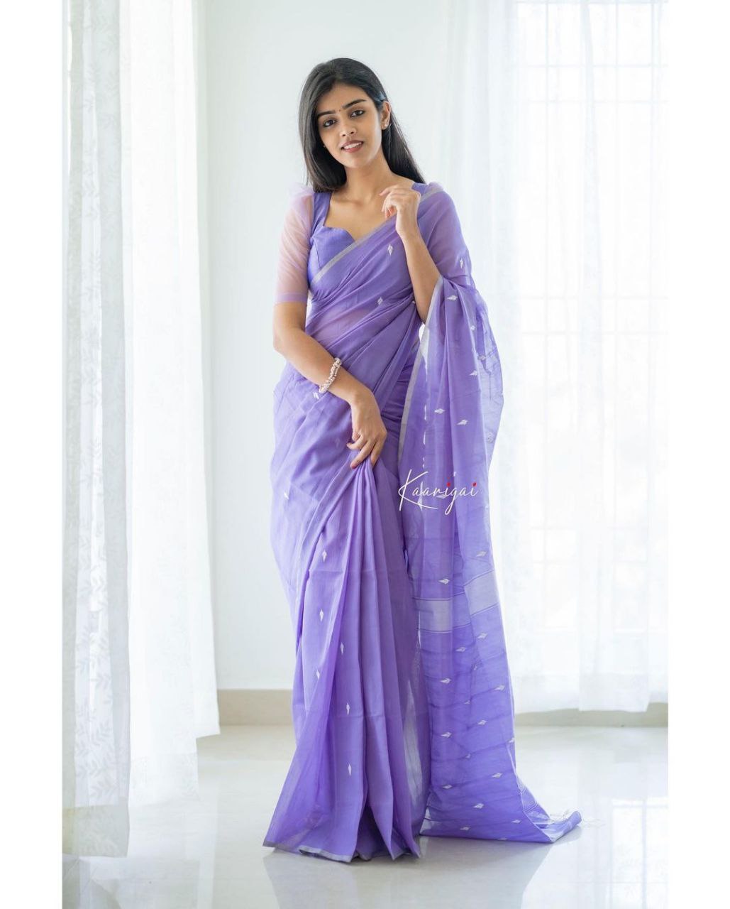 Rich Look Soft Linen with Mangalagiri border