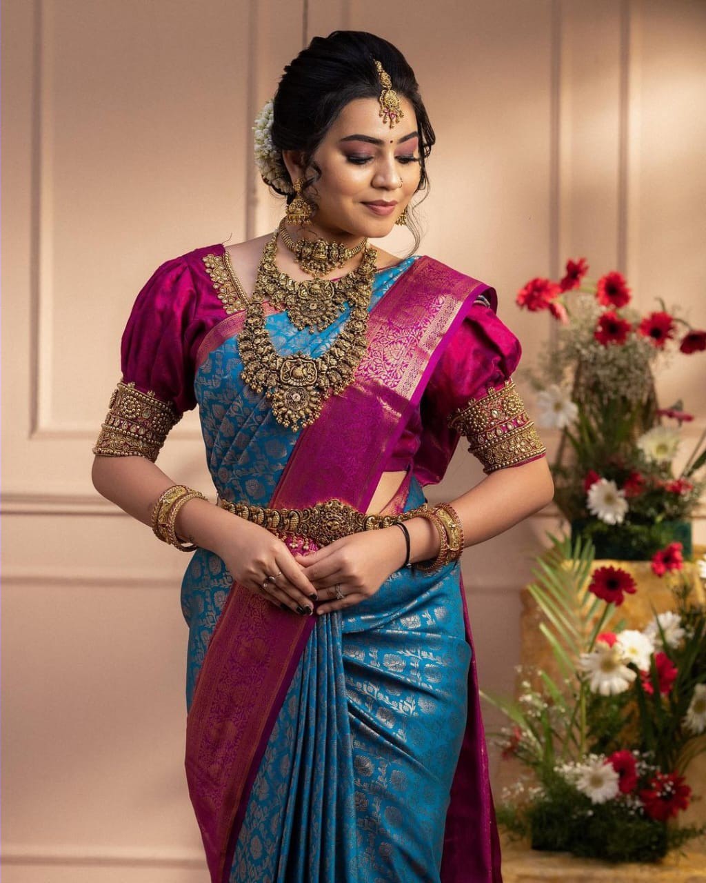 Rich Look Soft Silk With designer Blouse