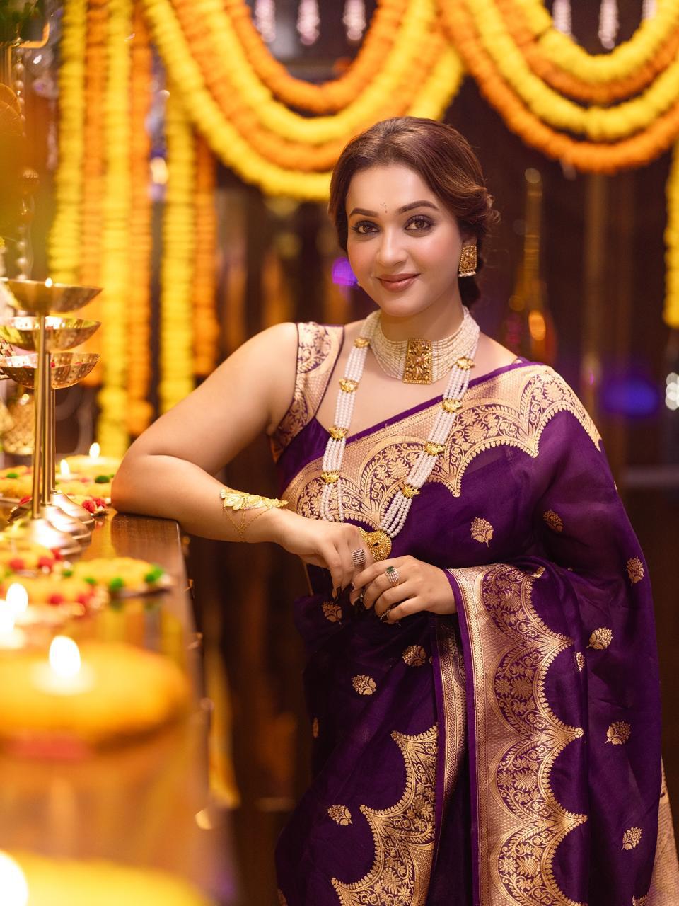 Stunning Look Soft Silk With designer Blouse