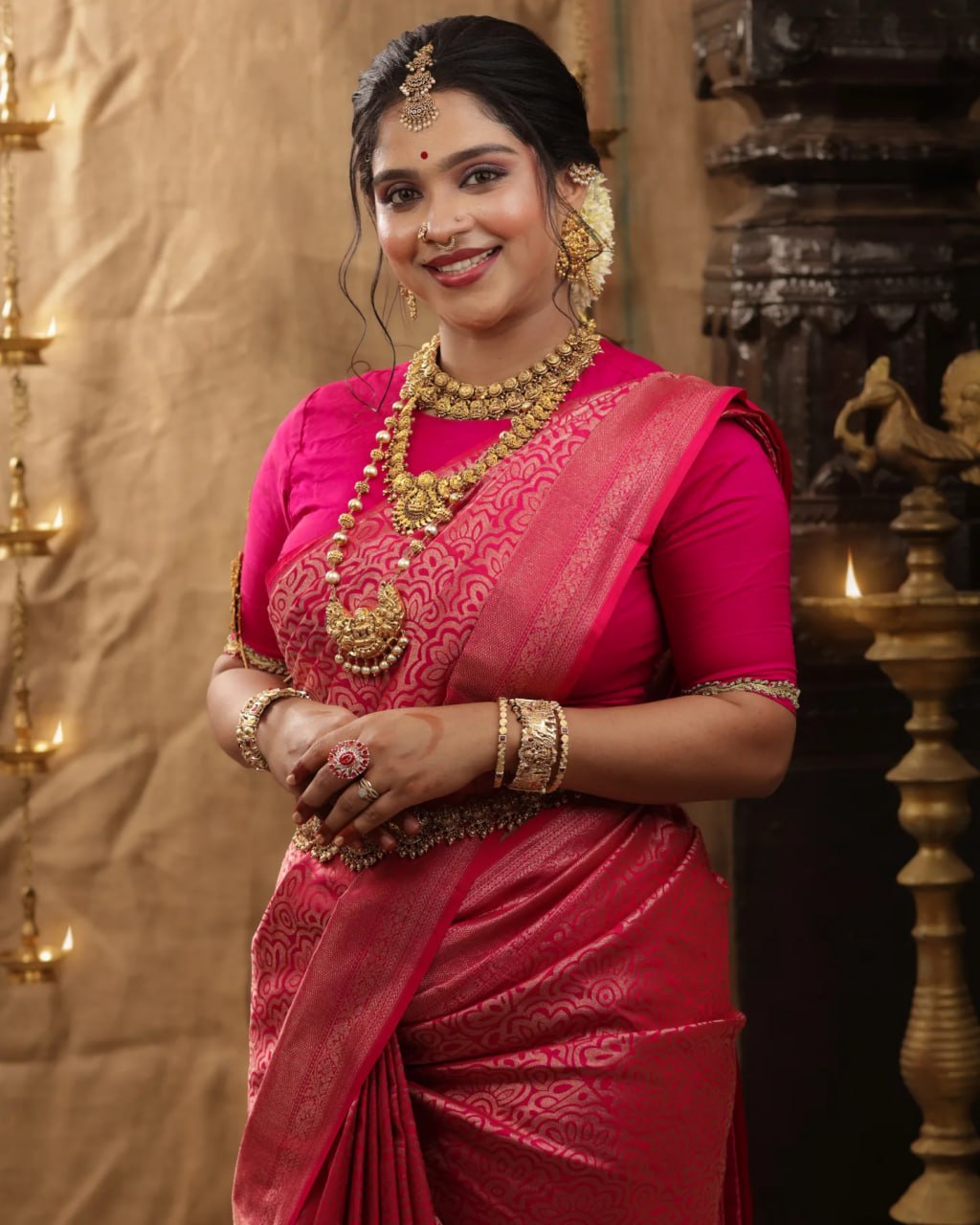 New Designer Look Soft Silk With designer Blouse
