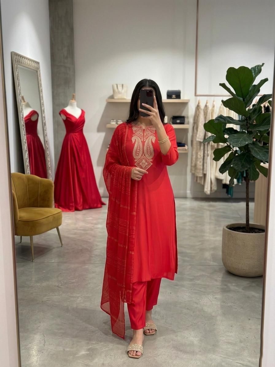 These Beautiful, Classic Three-Piece Ethnic Suit Sets