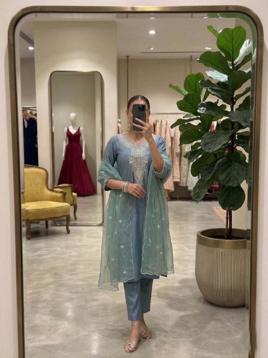 These Beautiful, Classic Three-Piece Ethnic Suit Sets