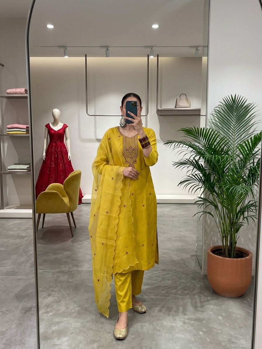 These Beautiful, Classic Three-Piece Ethnic Suit Sets