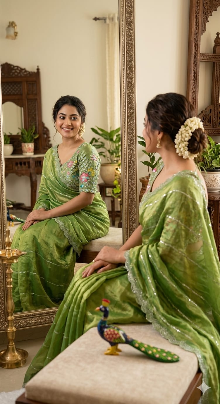 New Beautiful Look Designer Look Soft Silk With Heavy Siroski Work Blouse