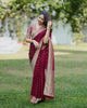 BEAUTIFUL RICH PALLU & JACQUARD WORK DESIGNER SAREE
