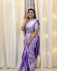 Beautiful Look Soft Banarasi Silk Designer Saree With Blouse