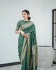 Beautiful Look Soft Banarasi Silk Designer Saree With Blouse