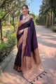 Attractive Look Soft Banarasi Silk Designer Saree With Blouse
