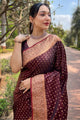Rich Look Soft Banarasi Silk Designer Saree With Blouse