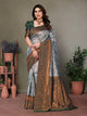 Stunning Look Soft Banarasi Silk Designer Saree With Blouse