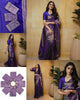 Beautiful Look Soft Silk Designer Saree With Blouse