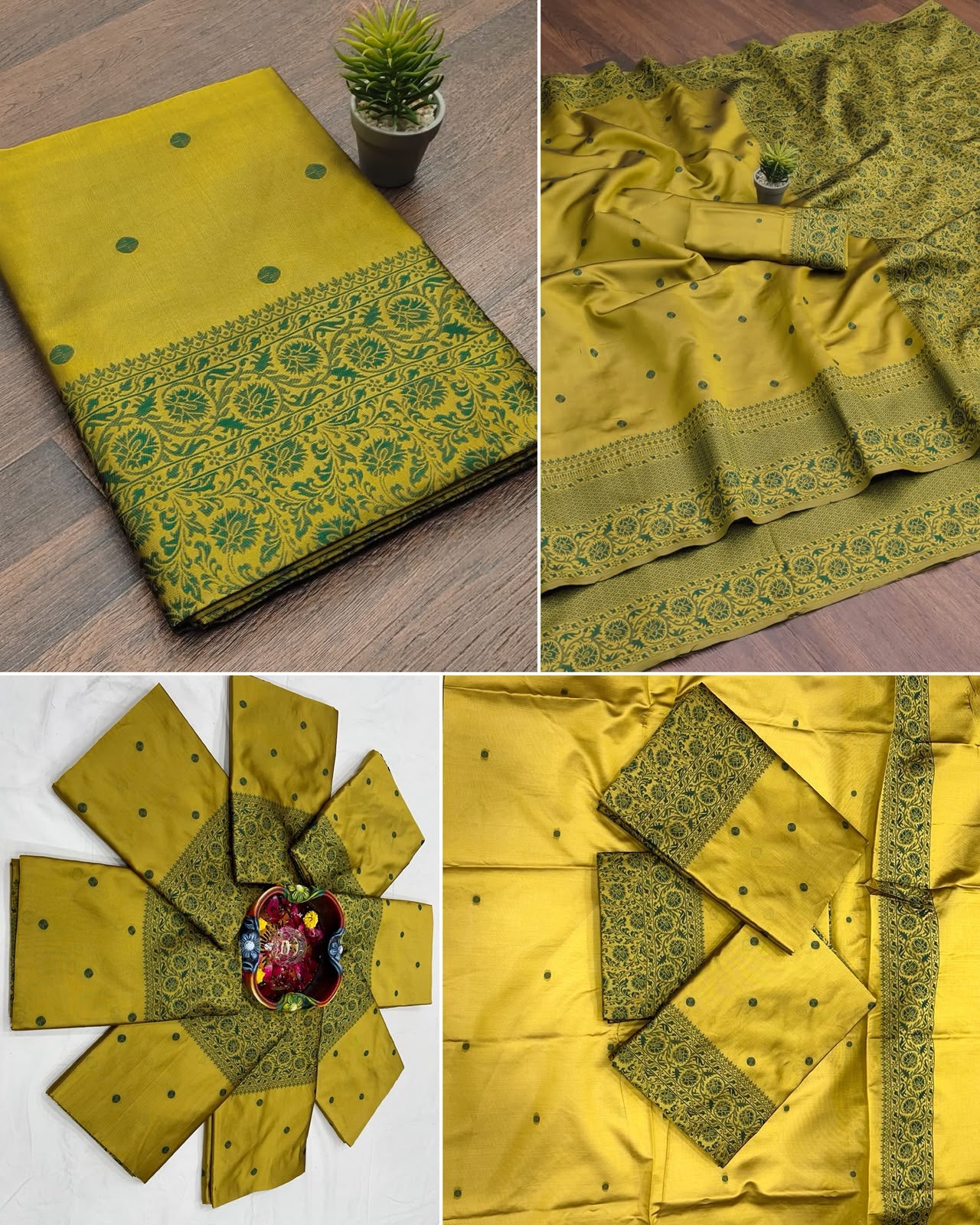 Stunning Look Soft Silk Designer Saree With Blouse