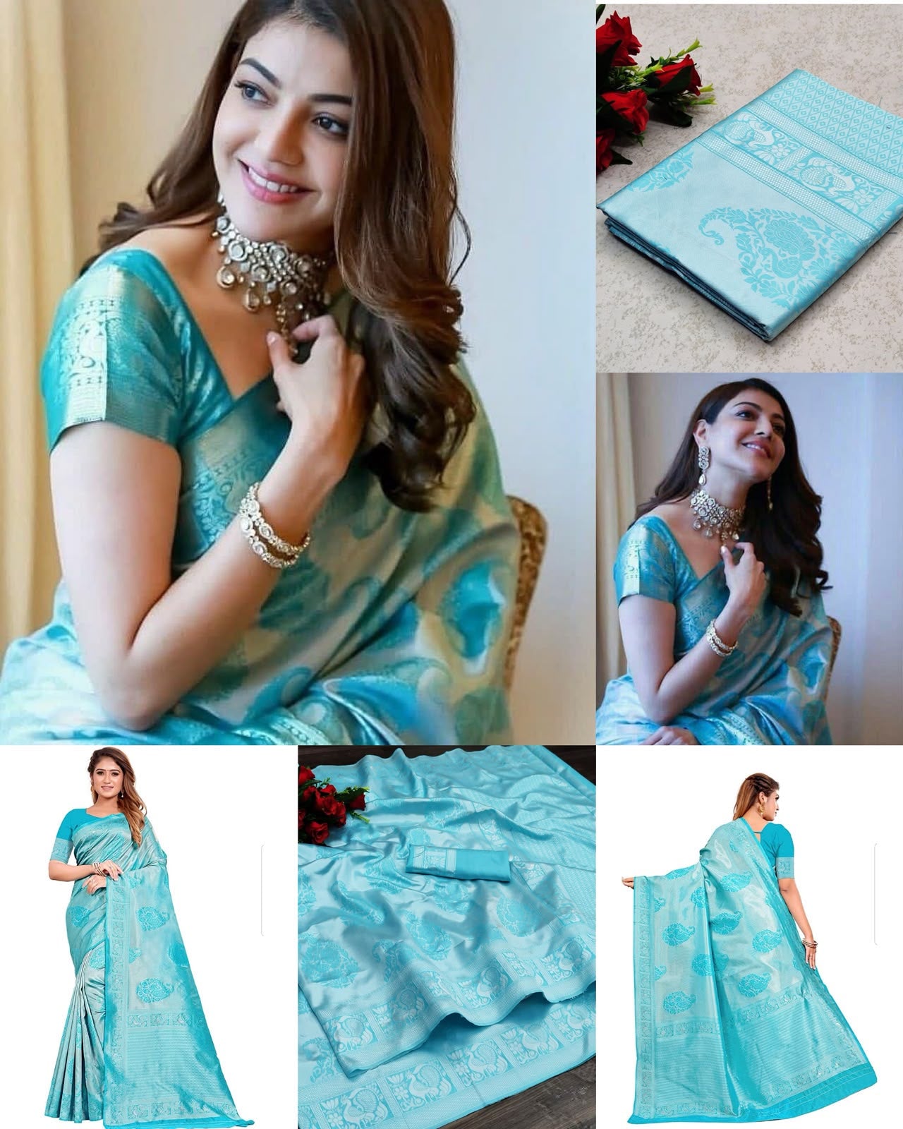 Stunning Look Soft Silk Designer Saree With Blouse